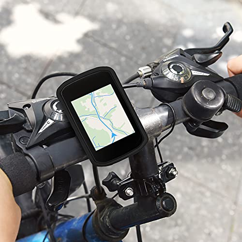 kwmobile Carcasa GPS Compatible con Bryton Rider 15 Neo - Funda de Silicona para navegdor de Bici - Negro