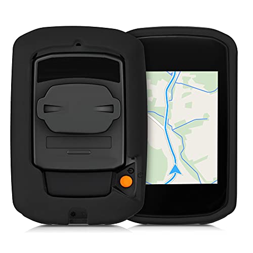 kwmobile Carcasa GPS Compatible con Bryton Rider 15 Neo - Funda de Silicona para navegdor de Bici - Negro