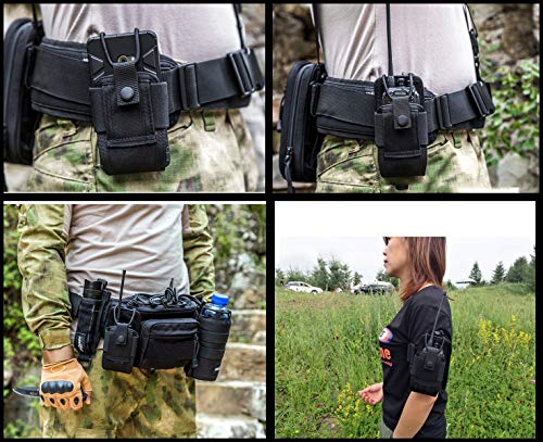 Kyrio Funda para walkie talkie, para llevar en el cinturón durante caza o tácticas