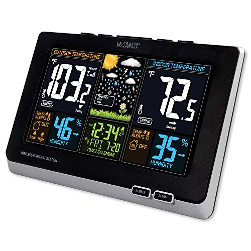 La Crosse Technology 308-1414MB-INT Wireless Color Weather Station with Mold Indicator, Black by La Crosse Technology