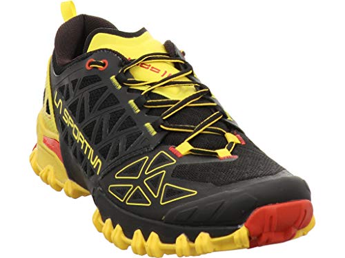 LA SPORTIVA Bushido II, Zapatillas de Trail Running Hombre, Black/Yellow, 42 EU