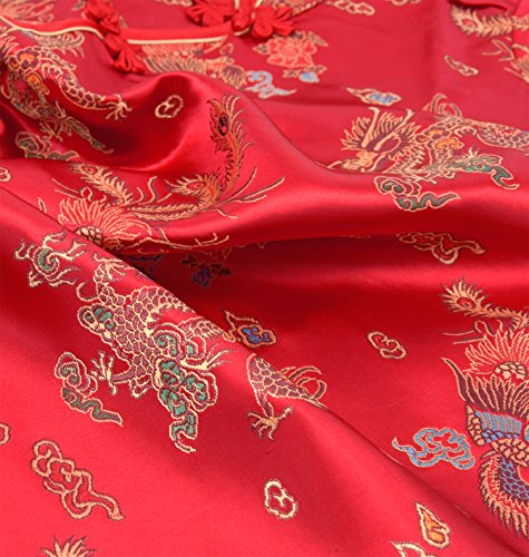Laciteinterdite Vestido Chino para niña, Qipao tradicionale Rojo Motivo Dragones 12 años