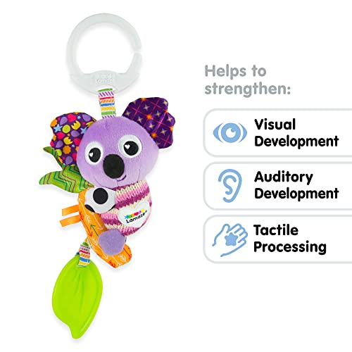 LAMAZE Mini Clip and Go Koala - Juguete para bebé, Juguete para Cochecito de bebé y Cochecito, Juguete sensorial para recién Nacidos, niños y niñas de 0 a 6 Meses