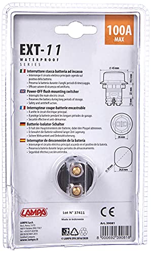 Lampa 39081 Interruptor Stacca batería a 3 Posiciones 12/32 V