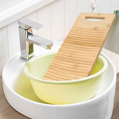 Lavado Tablero, Bambú Espesado Tablero de lavabos 50 cm Galvanizado Tablero de lavabos por Hogar, Dormitorio