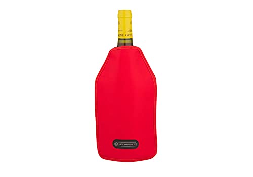Le Creuset WA126 Funda enfriadora para Botellas de Vino o Cava, Tejido Impermeable, Cereza
