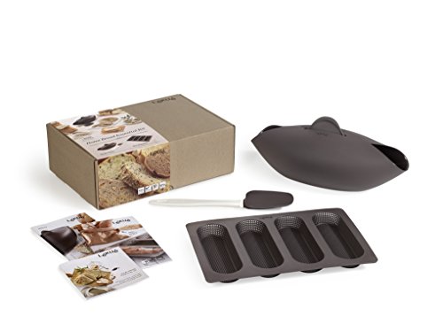 Lékué Kit para Hacer Pan, Silicona, marrón, 30 x 25 x 15 cm (3000085SURM017)