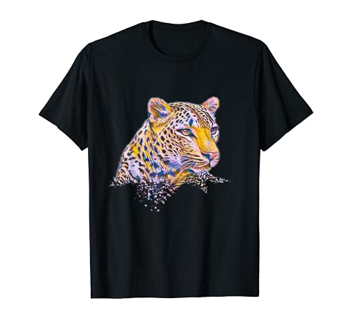 Leopardo Motivo Gatos de Presa Cachorros Leopardos Camiseta