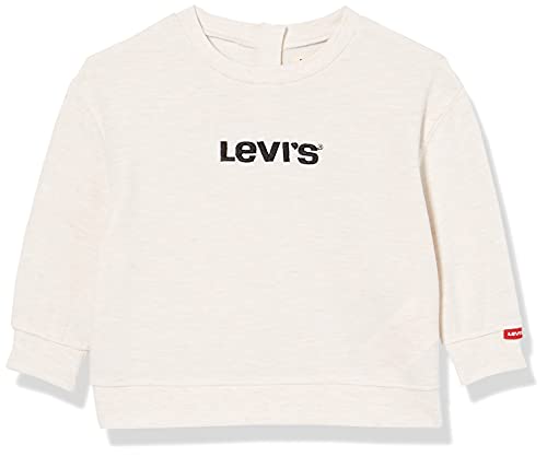 Levi's kids Lvb Logo Crewneck Sweatshirt Sudadera, Avena Heather, 18 Meses para Bebés