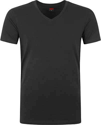 Levi's Levis Men V-Neck 2p Camiseta, Negro (Jet Black 884), M (Pack de 2) para Hombre