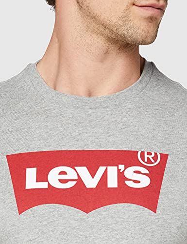 Levi's Set-In Neck Camiseta, Graphic H215 Midtone Htr Grey, XXS para Hombre