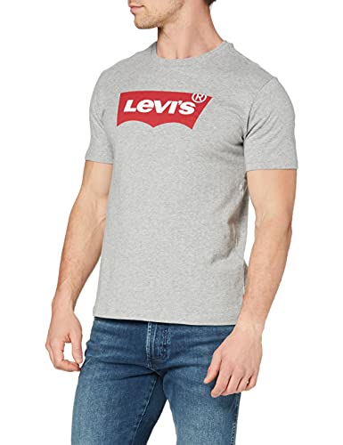 Levi's Set-In Neck Camiseta, Graphic H215 Midtone Htr Grey, XXS para Hombre