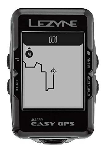 Lezyne Macro Easy - Contador GPS para Bicicleta o Bicicleta de montaña, Unisex, Color Negro, Talla única (Talla del Fabricante: t.One sizeque)