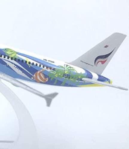 LHJCN Modelo de avión de aleación de 16 CM Bangkok Airways Tailandia Airbus 320 decoración del hogar Modelo de decoración de Coche Juguete de Regalo