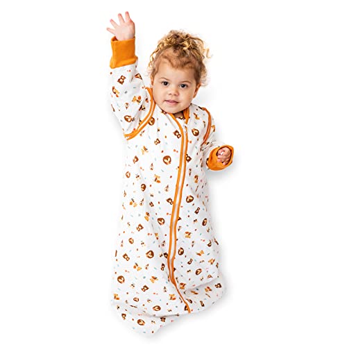 Lictin Saco de Dormir para Bebés- Saco de Dormir Bebe Niños con Mangas Extraíbles, Saco de Dormir Bebé Invierno de Material para 3-18 Meses de 62-83 cm