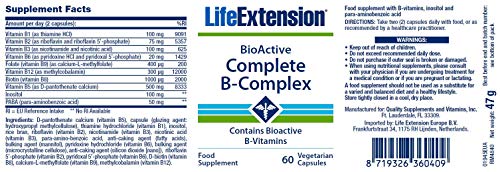 Life Extension, BioActive B-Complex, 60 cápsulas veganas