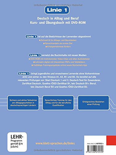 Linie 1 a1.2, libro del alumno y libro de ejercicios + dvd-rom: Kurs- und Ubungsbuch A1.2 mit DVD-Rom