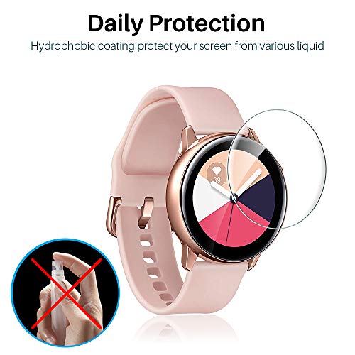 LϟK 6 Pack Protector de Pantalla para Samsung Galaxy Watch Active 2 40mm/Galaxy Watch Active/Galaxy Watch 4 40mm - HD Flexible Película de TPU Sin Burbujas Sin Bordes Elevados Kit Fácil instalación