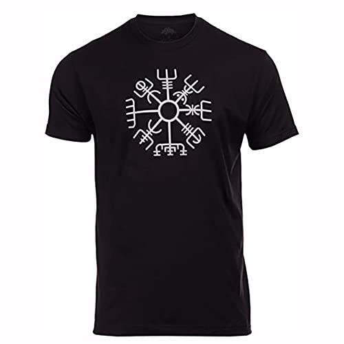 LLJ&YT Vegvisir Norse Viking Rune Compass Norse German Iceland Pagan Magic Symbol Camiseta,6XL