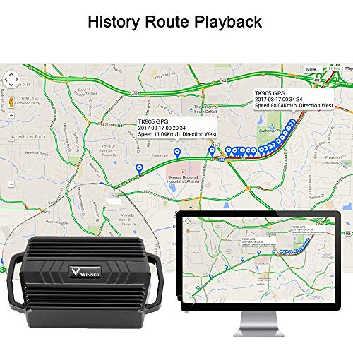 Localizador GPS, Winnes Localizador GPS para Coche Magnético Fuerte Monitoreo en Tiempo Real Rastreador GPS Anti-pérdida Larga Espera para Vehículo Coche con Gratis App (Coche)