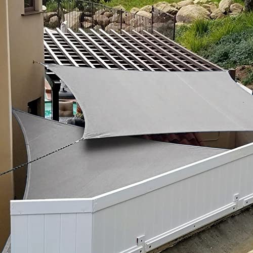LOVE STORY Toldo Vela de Sombra Impermeable(PES) Rectangular 3×3m Gris Protección UV para Terraza Camping Jardín al Aire Libre