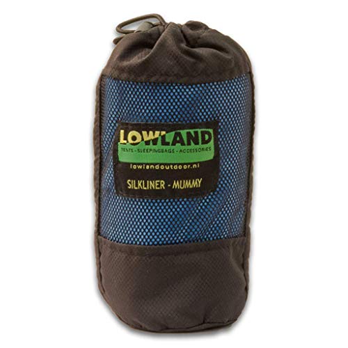 Lowland Outdoor® - Sábana Saco de Seda 100% - 220 x 80/70 cm - 95gr