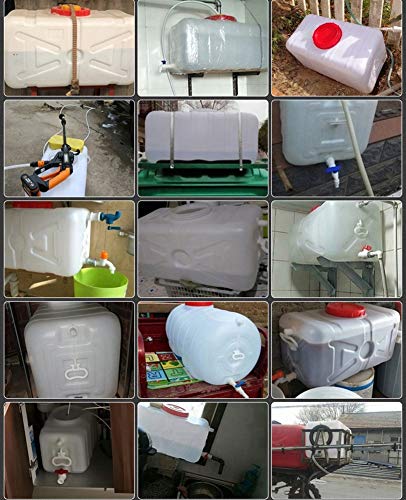 LPLND Bidones Agua Tanque de Almacenamiento de Agua en el hogar barriles Tanque Exterior Gruesa rectángulo Blanco Mayor al Aire Libre del depósito de Agua de plástico (Size : 100L)