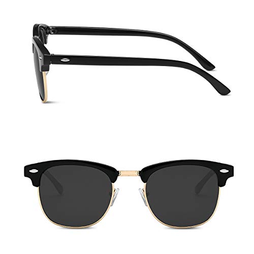 LumiSyne Moda Gafas De Sol Polarizadas Hombre Mujer Súper Ligero Media Montura UV 400 Gafas De Sol Cuadradas Para Conducción Al Aire Libre Viajar Regalo
