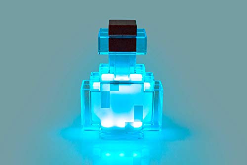 Luz con forma de botella de poción de Minecraft, con luces LED que cambian de color, luz nocturna de 18 cm.