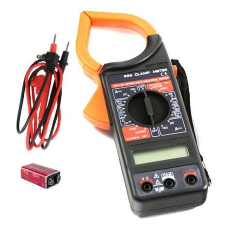 Madprice Pinza amperimétrica digital medidor con puntas con pantalla LCD detector de corriente eléctrica tester resistencia multímetro para medir tensión con protección contra sobrecargas