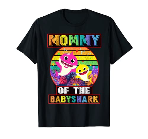 Mamá Del Bebé Tiburón Cumpleaños Mamá Tiburón Camiseta