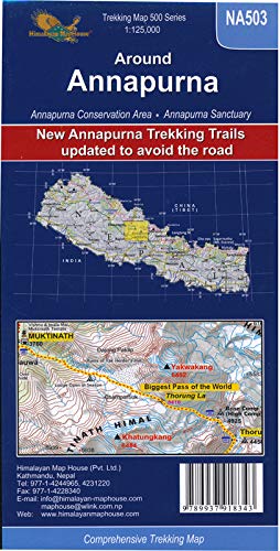 mapa de excursion NA 503 Around Annapurna 1:125.000