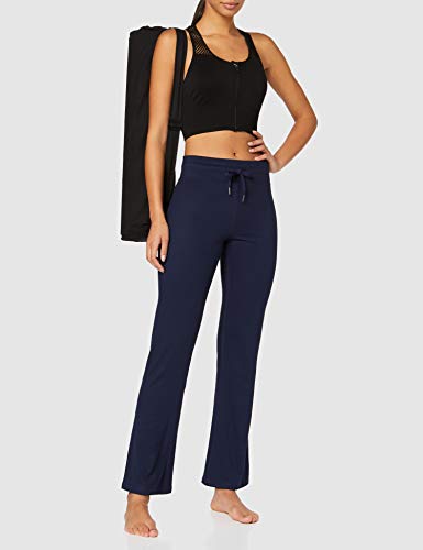 Marca Amazon - AURIQUE Pantalón de Yoga Mujer, Azul (Navy), 42, Label:L