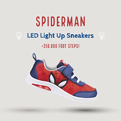 Marvel Spiderman Zapatos para Niño, Calzado Deportivo Niños, Diseño Spiderman, Deportivas Luces Niño, Zapatillas Ligeras, Regalo Niño, Talla EU 31