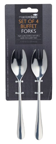 masterclass KitchenCraft Stainless Steel Buffet Fork Set, 4 Pieces