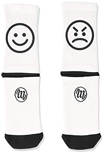 MB WEAR Socks Smile White L/XL, Unisex Adulto, Blanco, Medio