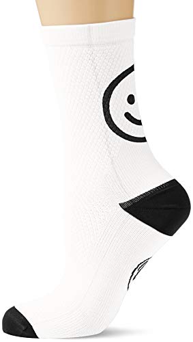 MB WEAR Socks Smile White L/XL, Unisex Adulto, Blanco, Medio