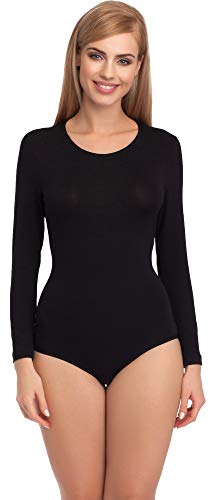 Merry Style Body Mujer Sexy Mangas Largas Ropa Lencería BD109 (Negro, S)