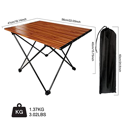 Mesa de centro mesa de camping al aire libre plegable portátil 7075 aleación de aluminio picnic al aire libre mesa plegable mesa de aleación de aluminio súper luz (Color : C)