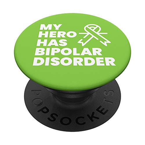 Mi héroe tiene conciencia de trastorno bipolar PopSockets PopGrip Intercambiable