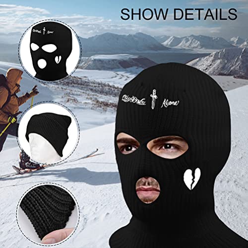 mianhua Balaclava, Máscara de Esquí Pasamontañas de Invierno de Punto Pasamontañas Caliente de la Cara de la Cubierta para Ciclismo Esquí