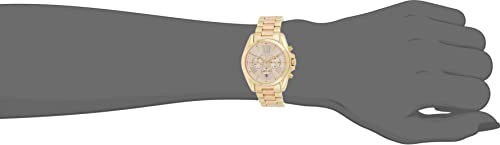 Michael Kors Reloj para Mujer BRADSHAW, Caja de 43 mm, Movimiento Cronógrafo de Cuarzo, Correa de Acero Inoxidable, Oro Rosa