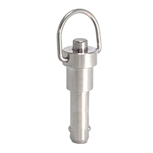 Milageto 2 Paquetes Push Pull Ball Lock Pins Pin Acero Inoxidable Release Ball Lock 20mm