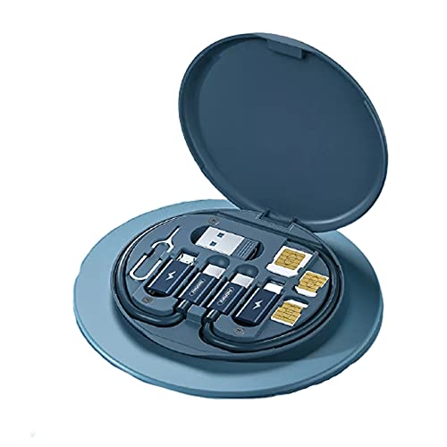 Mini Digital Gadgets Storage Box, Electronic Cord Organizer Travel Case, Electronic Accessories Bag, Digital Gadget Organizer Case, Travel Electronics Accessories Bag (Blue)