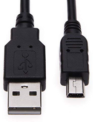 Mini USB Cable 5m Cargador Compatible con Garmin Nuvi 42/52 / 52LM / 54LM / 55LM / 57LM / 67LM / 68LM / 860, Garmin GPS Edge 200, 500, 510, 605, 705, 800, 810 | Sat Nav GPS Navegación Coche Dirigir