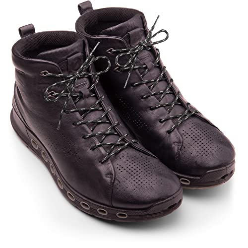 Miscly Cordones Redondos para Botas de Trabajo y Zapatos de Senderismo [3 pares] Trenzas Resistentes de 3mm de Diámetro (114cm, Negro/Gris)