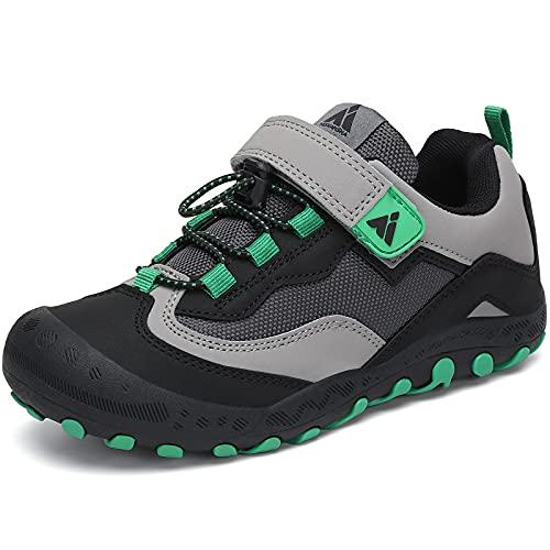 Mishansha Zapatos de Senderismo Niños y Niñas Zapatillas de Deporte Zapatos de Trekking Outdoor Antideslizante Transpirable Sneakers, Tinta Negro, 28 EU