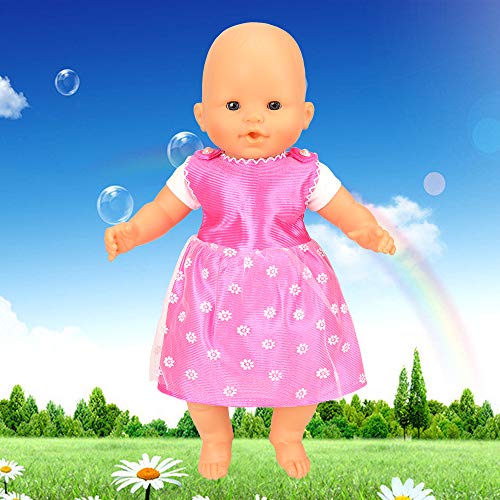 Miunana 4X Vestidos Verano Casual Ropas Fashion para 14- 16 Pulgadas (36-40cm) Muñeca bebé