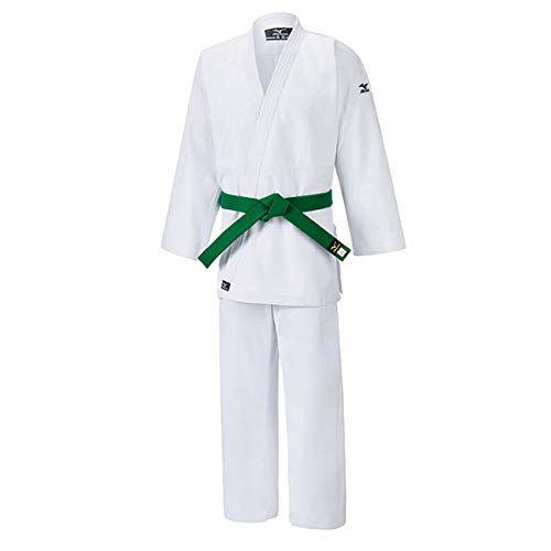 Mizuno Hayato - Judogi de 100 % algodón color blanco, 550 g, Bianco / White, Tg. 4/170 cm
