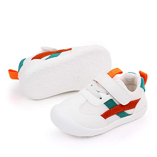 MK MATT KEELY Zapatillas para Bebé Primeros Pasos Zapatos Niño Niña Cuero PU Suela Suave Antideslizante 0-4 años,Verde,EU 20(CN 16)